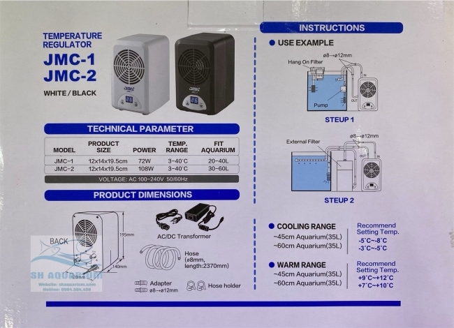 Máy làm mát nước Chiller Mini JMC 02 (108w)