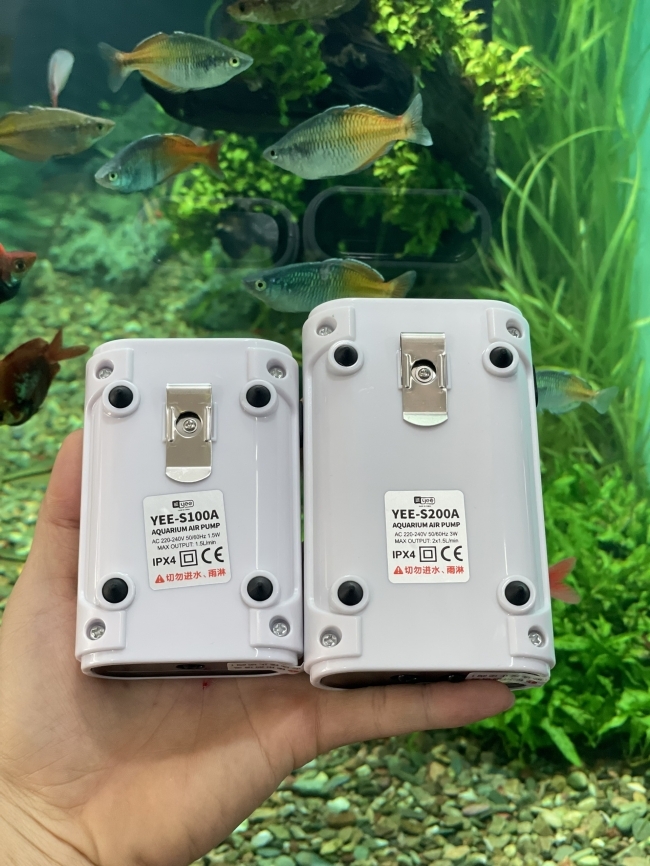 Dòng sủi tích điện siêu êm, siêu tiết kiệm điện YEE-S series cho bể cá cảnh, đi câu cá