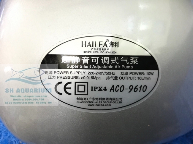 Sủi Oxy 4 vòi siêu êm Haile ACO 9610