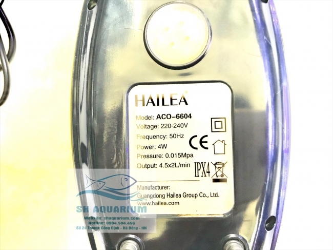 Sủi oxy 2 đầu Haile ACO 6604