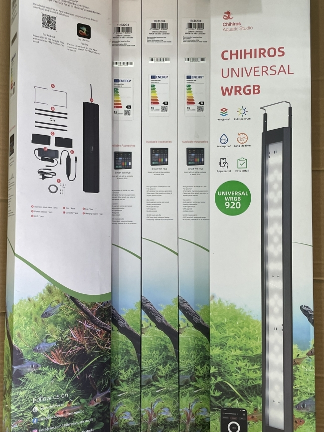 Đèn Chihiros Universal WRGB 60cm chống nước, điều khiển bằng điện thoại, dành cho bể thủy sinh, bể cá cảnh