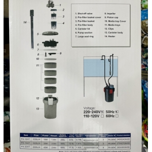 Dòng lọc thông minh Haiyang PX 15 33W  cho bể cá cảnh, có khoang tách phân hiệu quả