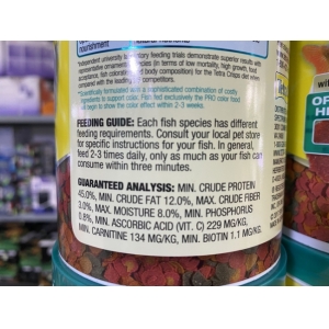 Thức ăn cá cảnh Tetra Pro Tropical Fish Color Crisp 210Gs