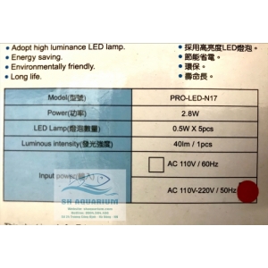 ĐÈN LED KẸP UP AQUA N17