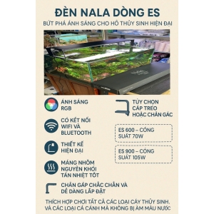 Đèn Nala dòng ES RGB – Bứt phá ánh sáng cho hồ cá cảnh, thuỷ sinh hiện đại